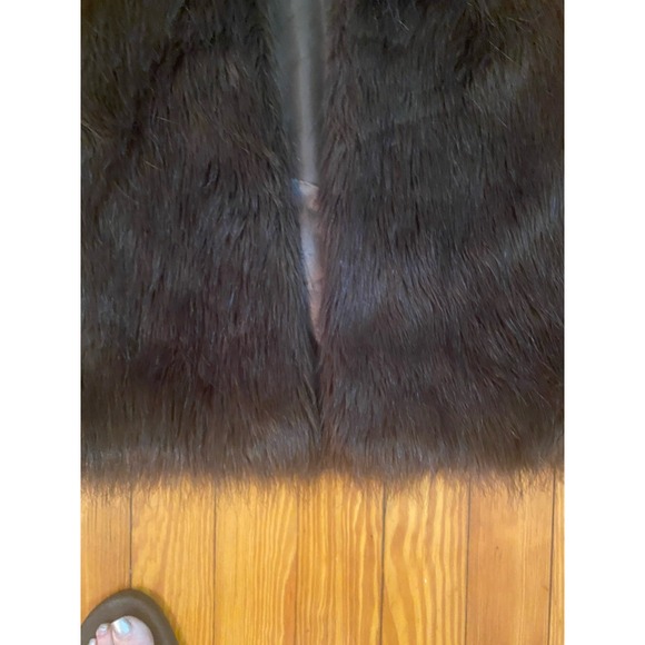 Willi Smith Faux Fur Vest Size M Brown Mob Wife Glam Goth Whimsigoth - Picture 3 of 6